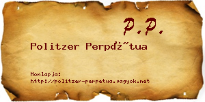 Politzer Perpétua névjegykártya
